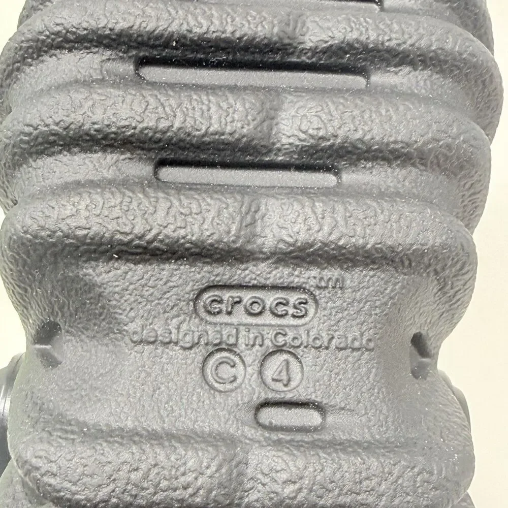 Crocs Echo Clog Shoes Toddler Baby Size 4 Black Comfort Summer Water Beach